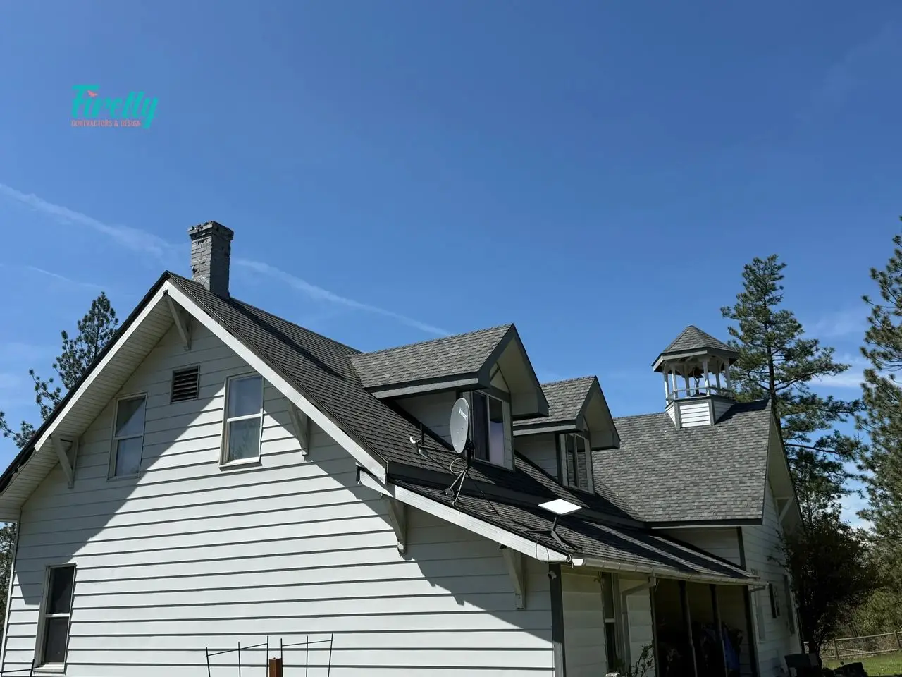 Completed shingle roof replacement in Spokane