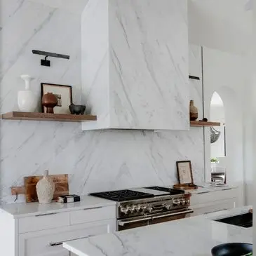 Custom farmhouse kitchen with wood accents